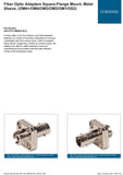 Corning Fiber Optic Adapter Square-Flange Mount Metal Sleeve (OM4+/OM4/OM3/OM2/OM1/OS2)