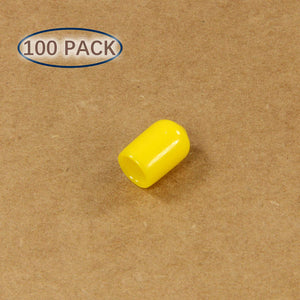 CPCY-B Fiber Optic Dust Cap For FC Rubber Connector and Adapters 100 pcs/pack, Yellow Color