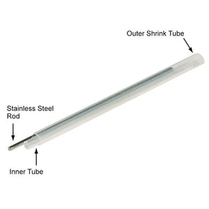 MCRO125CFD-25 Dia 1.5mm x 25mm(L) Steel Member Fusion Splice Sleeve - Pack of 25 pcs - Clear Color