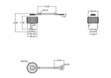 F1-9229-ST Metal Cap & Chain for ST Mating Sleeves/Adapters