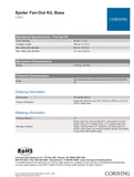 SFK-BASE-4SLOT  Corning Spider Fan-out Kit for up to 24 Fiber (250μm or 900μm), or for up to 96 Fiber (Ribbon Fiber)