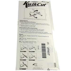 KwikCut Innerduct Cutter For Fiber Optic, Plastic and PVC