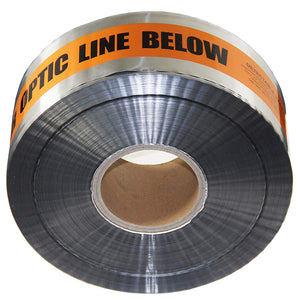 T1-3x1000-D Metallic Detectable Buried Fiber Optic Cable Marker Metallic Tape - 3" x 1000'