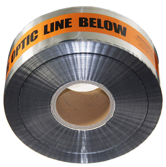 T1-3x1000-D Metallic Detectable Buried Fiber Optic Cable Marker Metallic Tape - 3