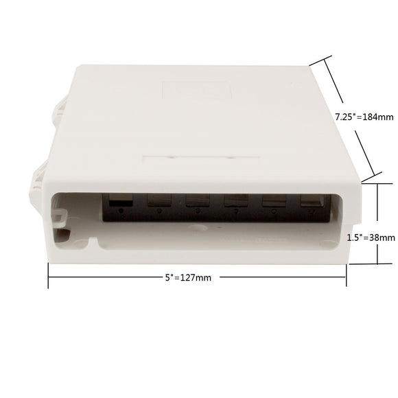 WFR-00030-02  Molex Compact Wall Mount Box for Optical Fiber, 6-port SC style, Unloaded